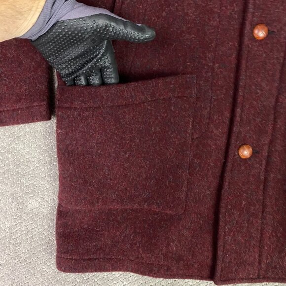 Vintage LL Bean Coat Jacket Mens Large Tall Red Hooded USA Blanket NWT Deadstock - Picture 5 of 16